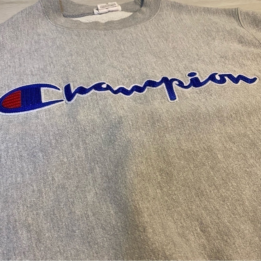 Champion Reverse Weave Crewneck Sweatshirt , Gray, Size Small - Picture 9 of 10